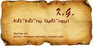 Kökény Gyöngyi névjegykártya