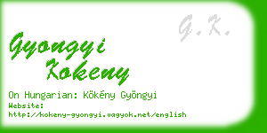 gyongyi kokeny business card